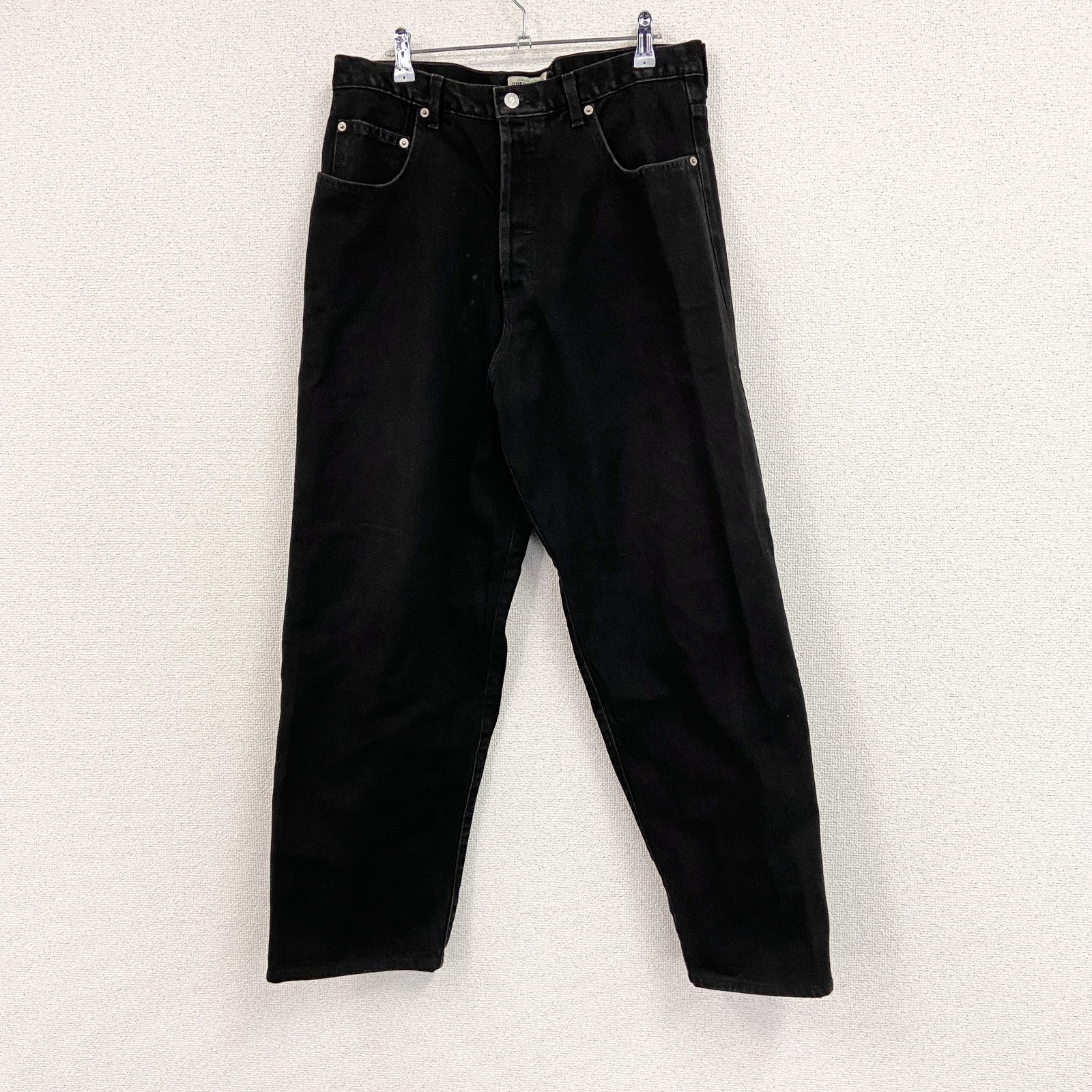90s　GUESS JEANS　ゲスジーンズ　デニムパンツ/ジーンズ　ボタンフライ　黒　ブラック　W34サイズ