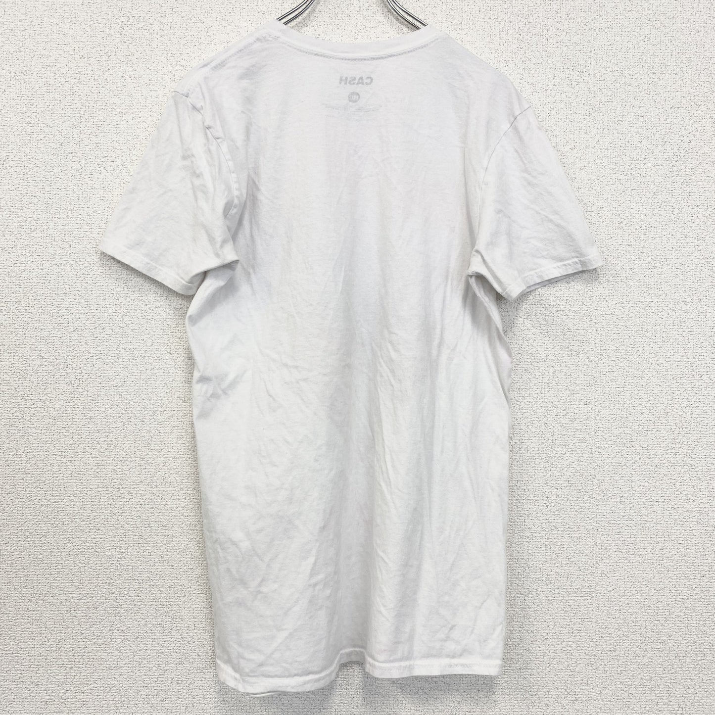 古着 used　johny Cash　ジョニー・キャッシュ　半袖アーティストTシャツ　音楽　ミュージシャン　白　ホワイト　Mサイズ