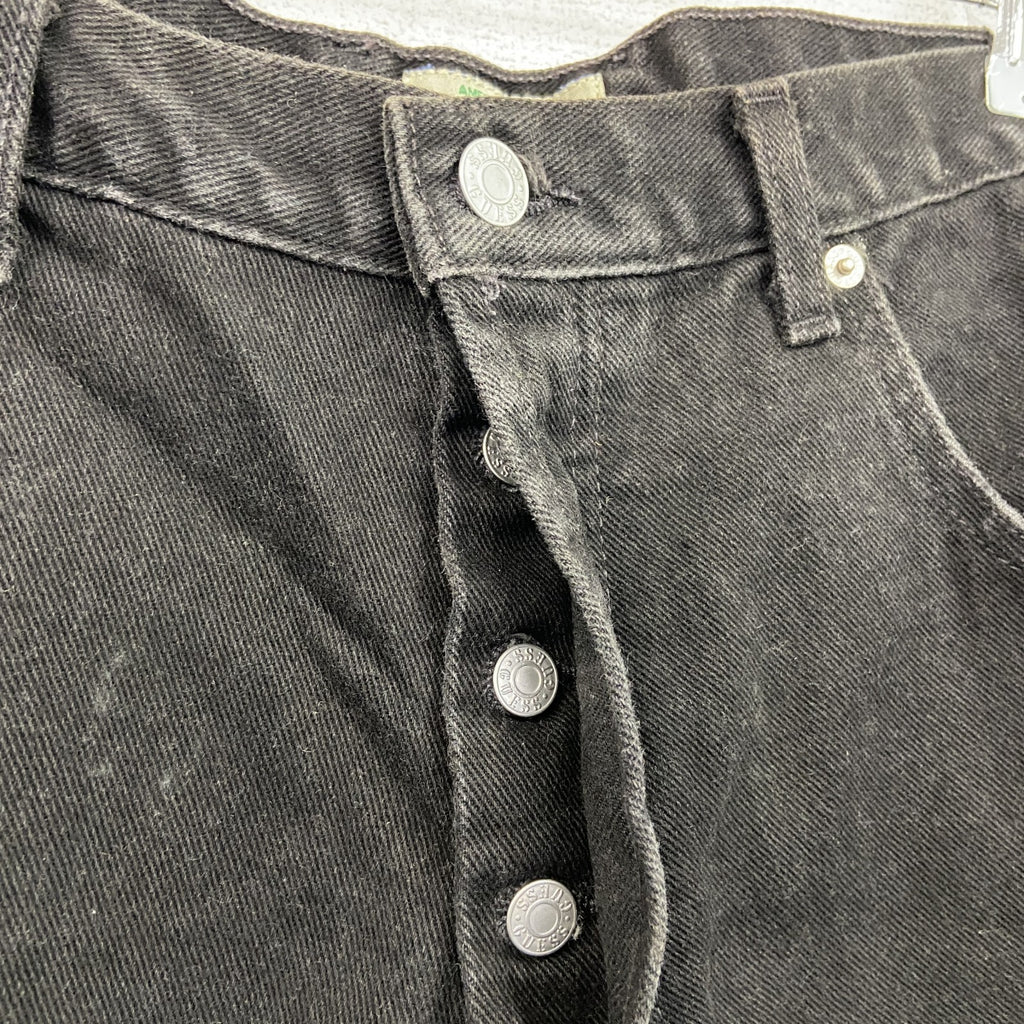 90s　GUESS JEANS　ゲスジーンズ　デニムパンツ/ジーンズ　ボタンフライ　黒　ブラック　W34サイズ