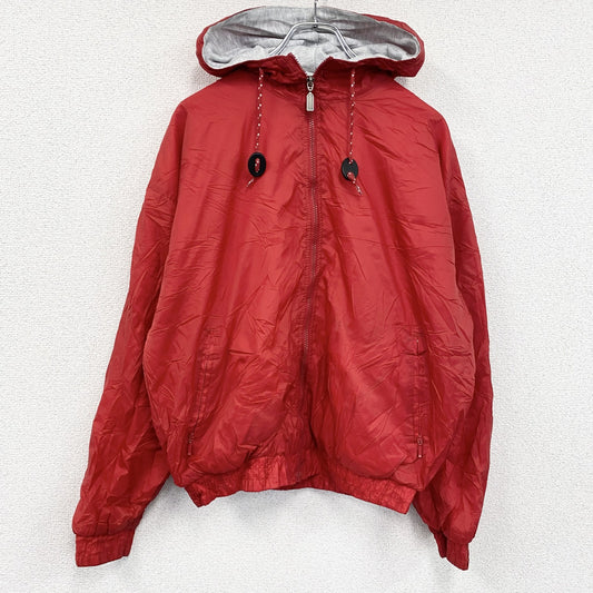 90s　Holloway　フルジップナイロンパーカー　カレッジタイプ　ヴィンテージ　赤　レッド　Lサイズ