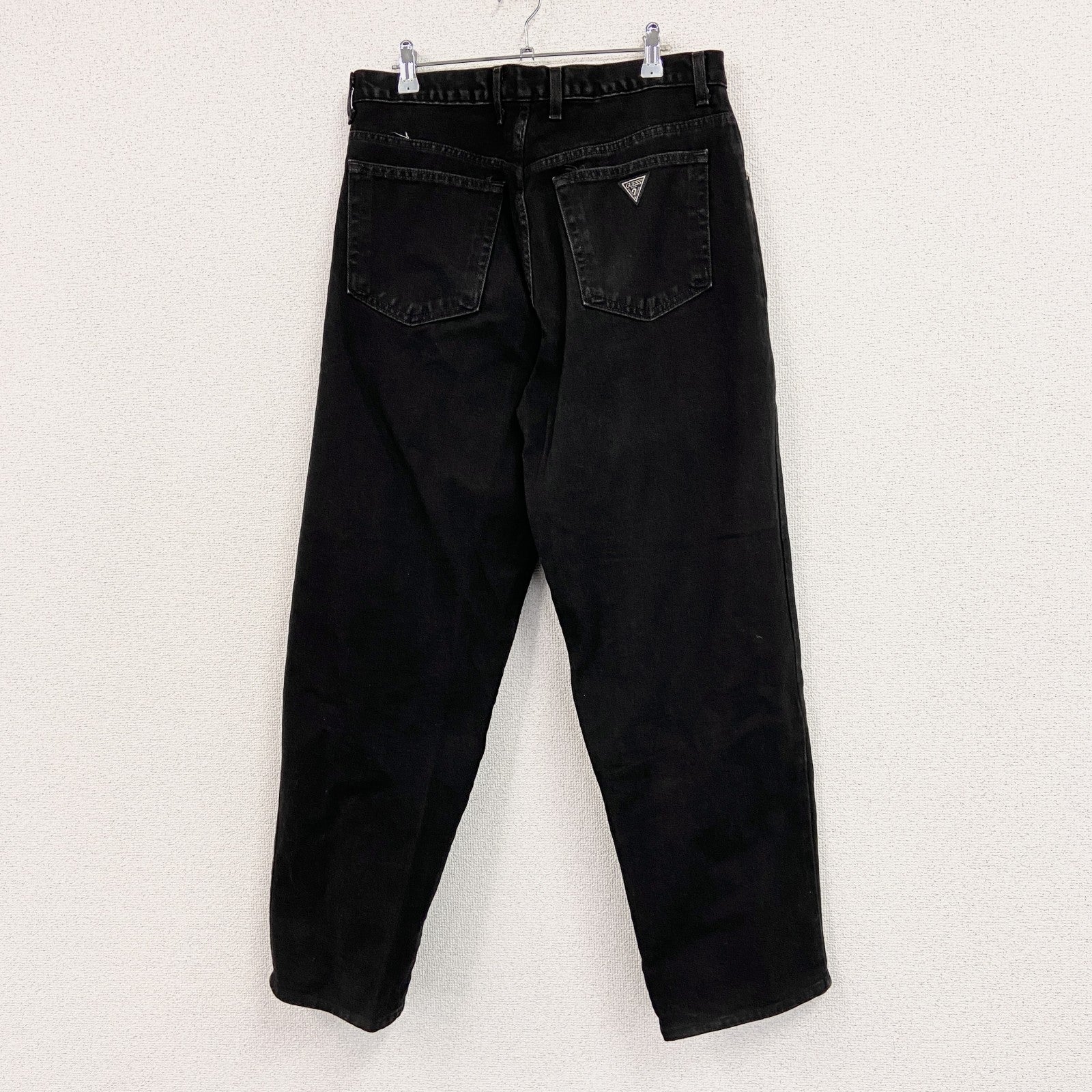 90s　GUESS JEANS　ゲスジーンズ　デニムパンツ/ジーンズ　ボタンフライ　黒　ブラック　W34サイズ