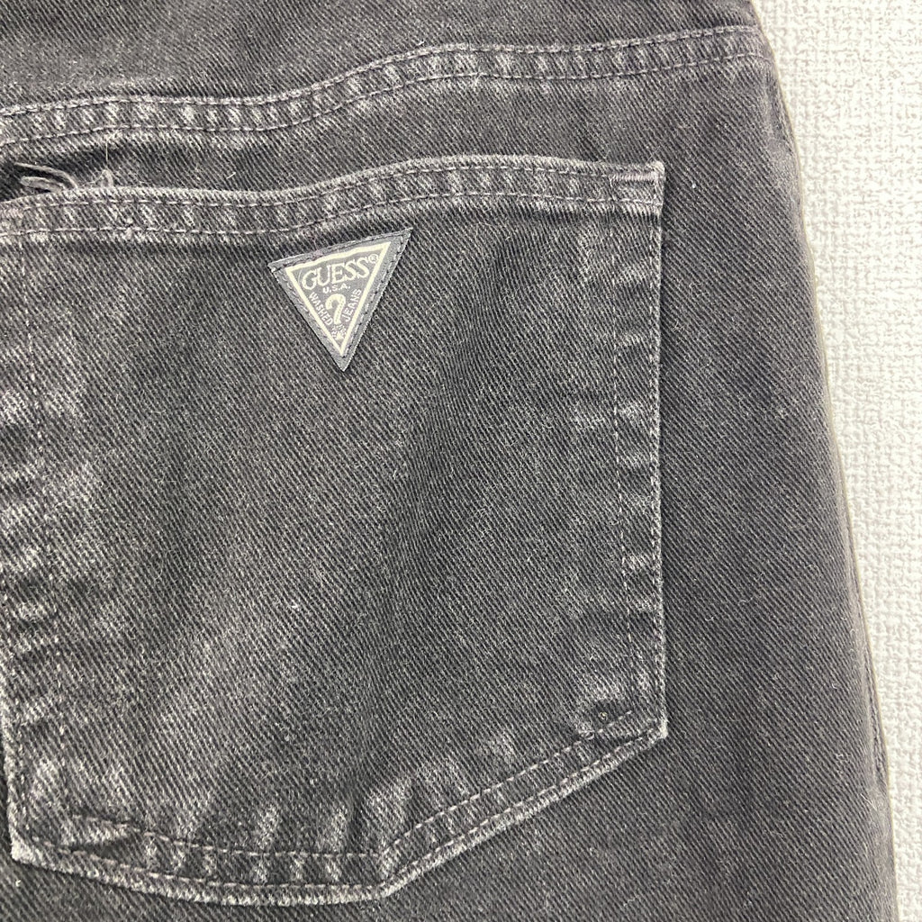 90s　GUESS JEANS　ゲスジーンズ　デニムパンツ/ジーンズ　ボタンフライ　黒　ブラック　W34サイズ