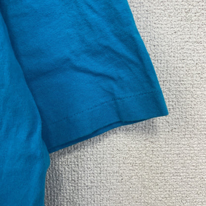 古着 used　anvil　アンビル　半袖プリントTシャツ　シングルステッチ　ブルー　ギャラクシー　地球　Lサイズ