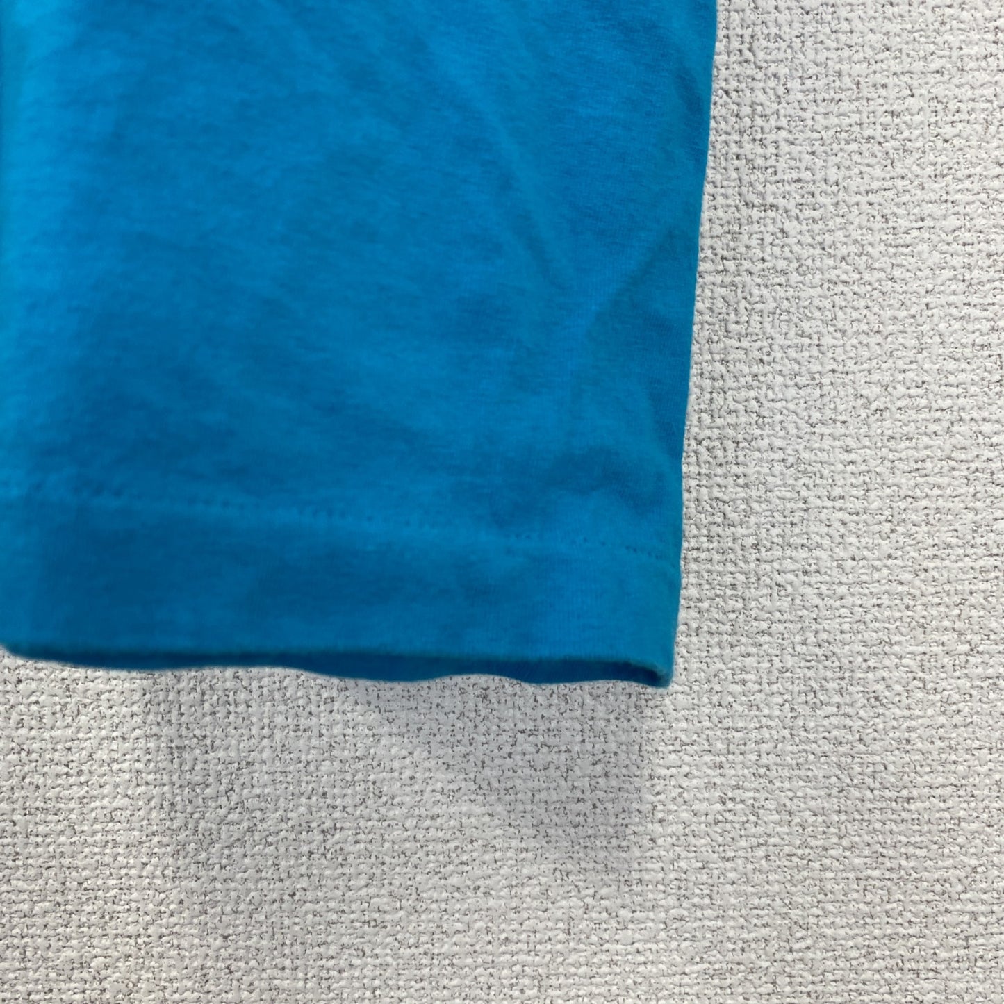 古着 used　anvil　アンビル　半袖プリントTシャツ　シングルステッチ　ブルー　ギャラクシー　地球　Lサイズ