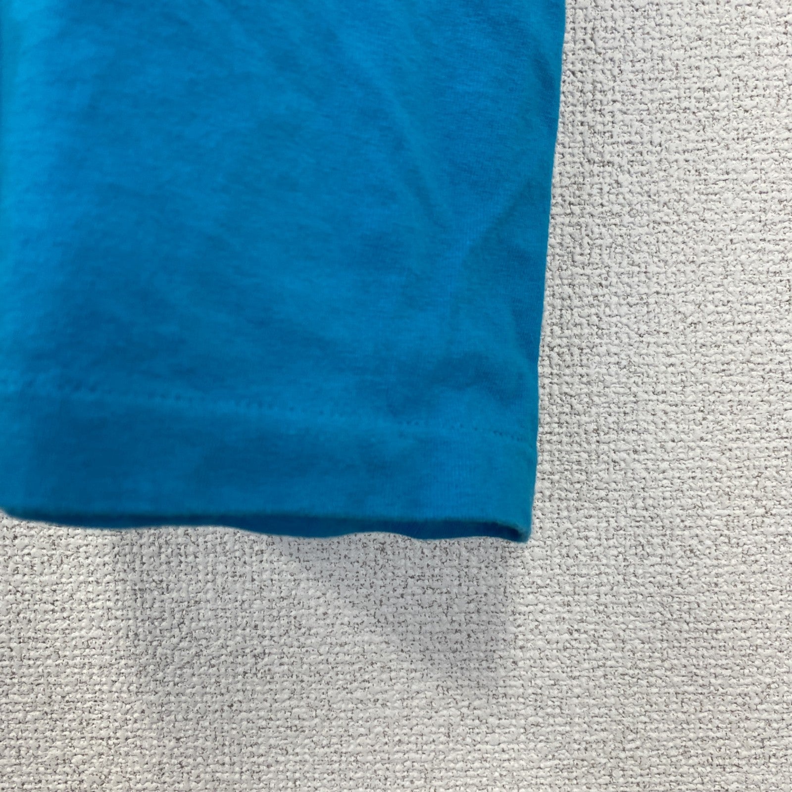古着 used　anvil　アンビル　半袖プリントTシャツ　シングルステッチ　ブルー　ギャラクシー　地球　Lサイズ