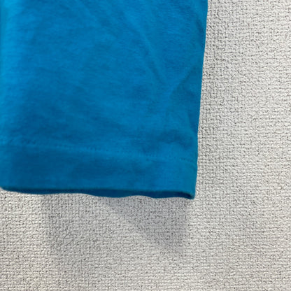 古着 used　anvil　アンビル　半袖プリントTシャツ　シングルステッチ　ブルー　ギャラクシー　地球　Lサイズ
