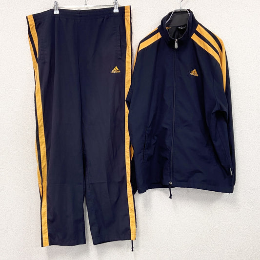 00s　adidas　アディダス　ジャージセットアップ　トラックジャケット　トラックパンツ　紺　ネイビー　Lサイズ