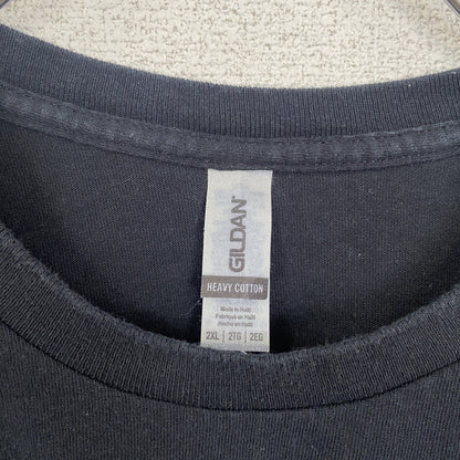 古着 used　Live by Yo Rep　半袖プリントTシャツ　ラッパー　レトロデザイン　黒　ブラック　2XLサイズ