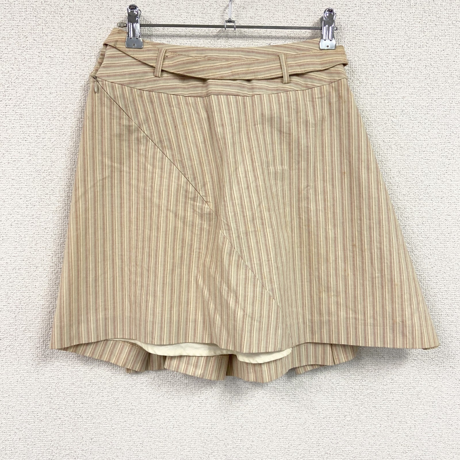 Vivienne Westwood RED LABEL　ヴィヴィアン　フレアスカート　ベージュ　ストライプ　38サイズ