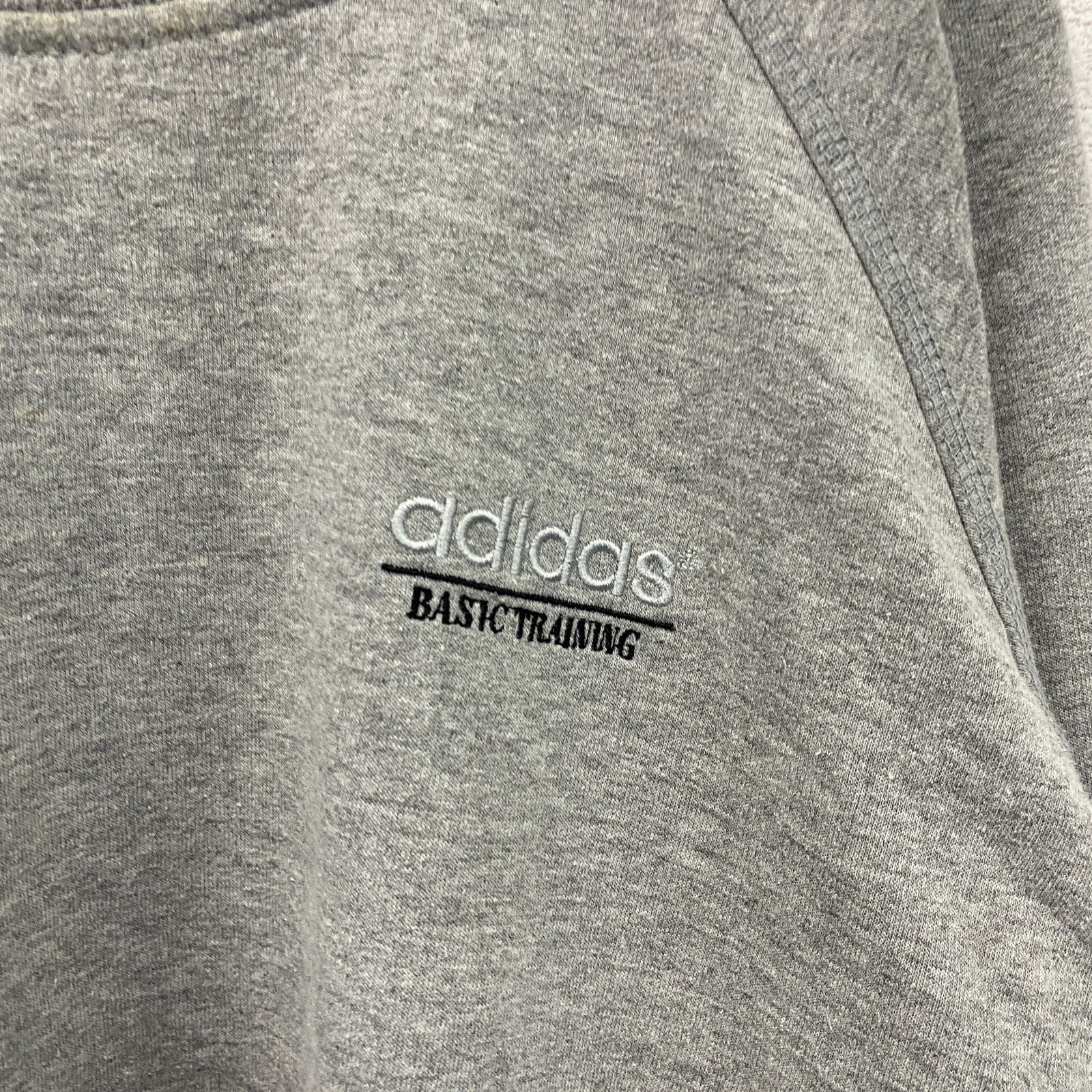 ～90s　adidas　アディダス　スウェット/トレーナー　ラグランスリーブ　ヴィンテージ　灰色　グレー　198サイズ