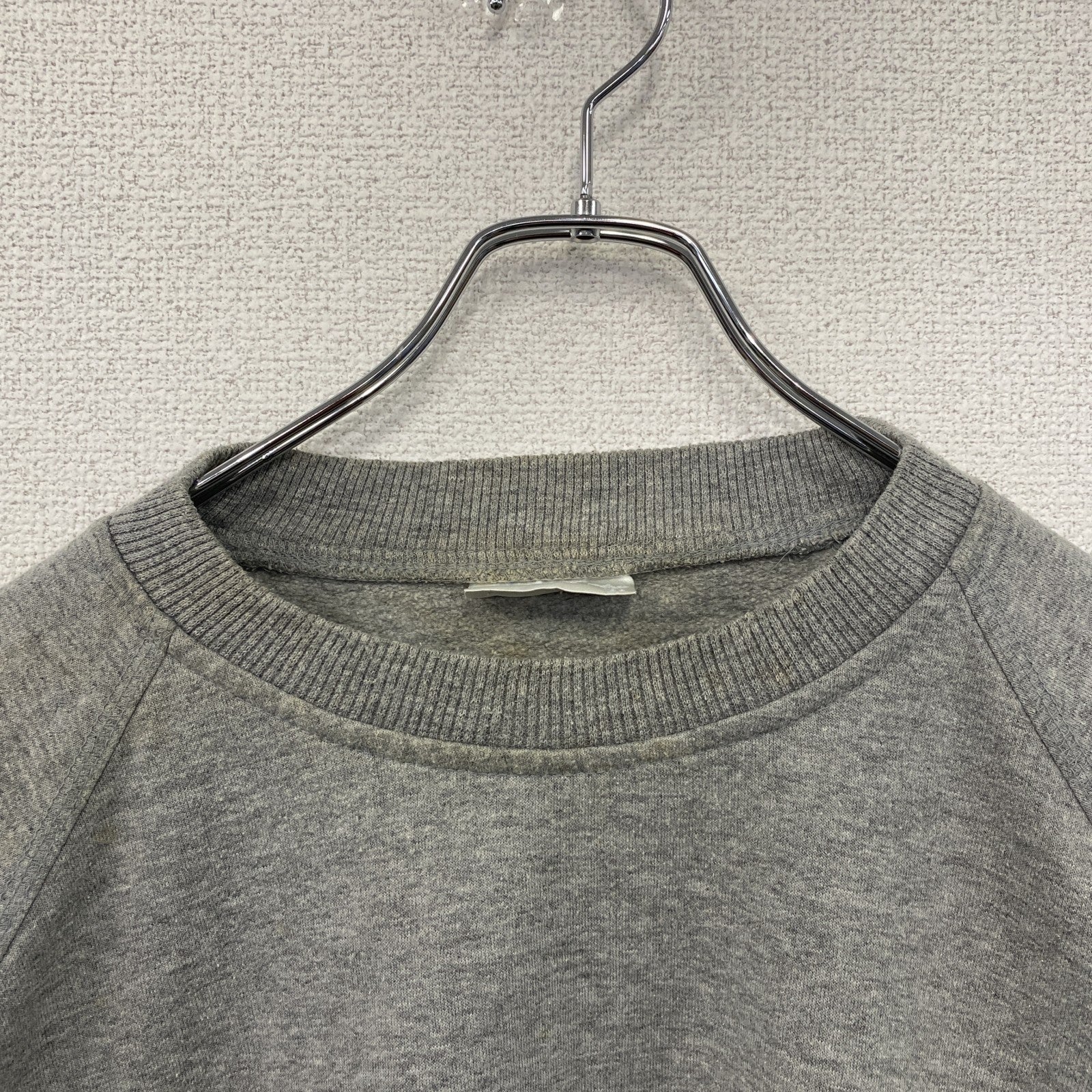 ～90s　adidas　アディダス　スウェット/トレーナー　ラグランスリーブ　ヴィンテージ　灰色　グレー　198サイズ