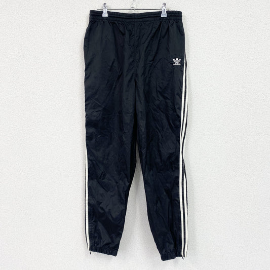 adidas　アディダス　ナイロントラックパンツ/ジャージパンツ　黒　ブラック　Mサイズ