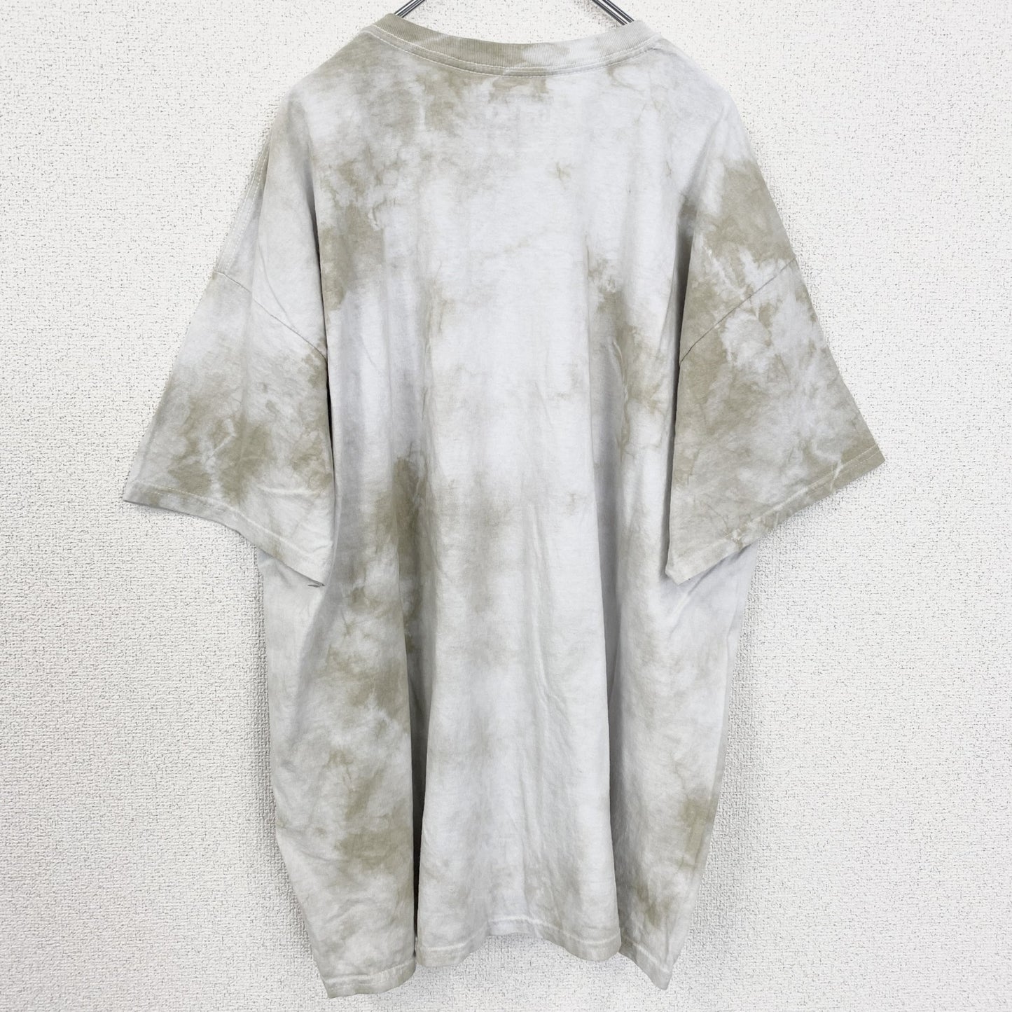 ノートリアスBIG　半袖タイダイ柄プリントTシャツ　ラッパー　音楽　ミュージック　白　2XLサイズ