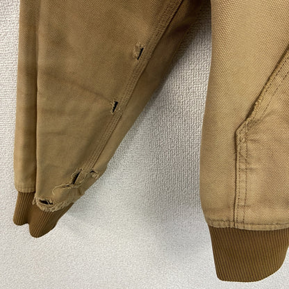 STUSSY　ステューシー　フルジップダックパーカー　アクティブジャケットタイプ　デカロゴ　ブラウン　Mサイズ