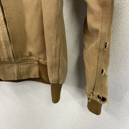STUSSY　ステューシー　フルジップダックパーカー　アクティブジャケットタイプ　デカロゴ　ブラウン　Mサイズ