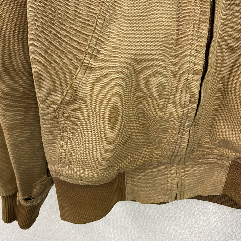 STUSSY　ステューシー　フルジップダックパーカー　アクティブジャケットタイプ　デカロゴ　ブラウン　Mサイズ