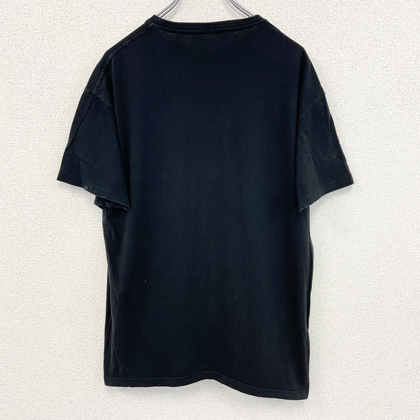 古着 used　TEES FACTORY　半袖プリントTシャツ　トカゲ　カジュアルデザイン　黒　ブラック　クルーネック　Lサイズ