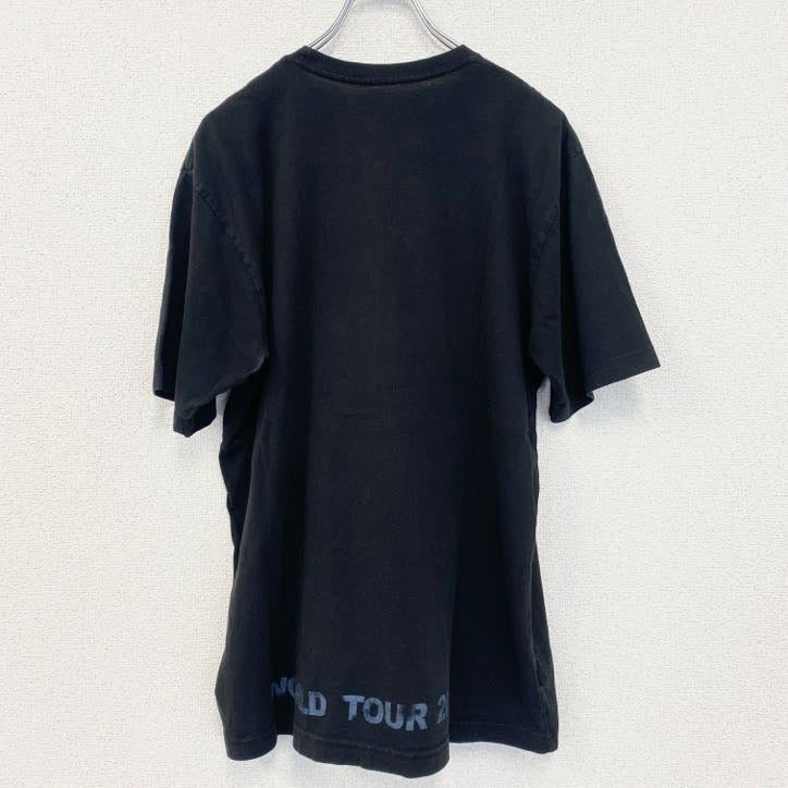古着 used　半袖音楽プリントTシャツ　ナイトレンジャー　ハードロック　黒　ブラック　クルーネック　Lサイズ