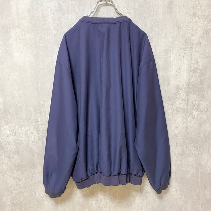 古着 used　JOHNASHFORD　ジョンアシュフォード　長袖無地ナイロンプルオーバー　ネイビー　ノームコア　XLサイズ