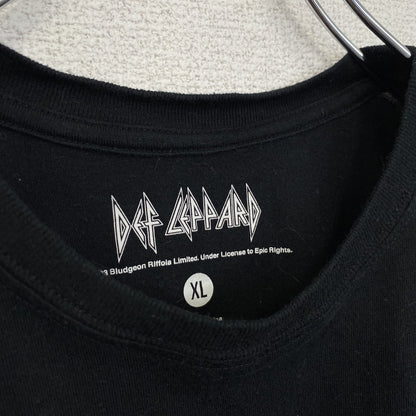 古着 used　DEF LEPPARD　デフレオパード　半袖プリントTシャツ　アニマル　クルーネック　XLサイズ