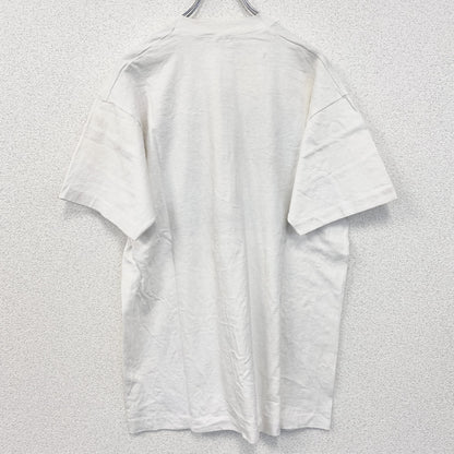 90s　半袖アニマルプリントTシャツ　ホワイト　白　動物　オオカミ　ウルフ　シングルステッチ　XLサイズ