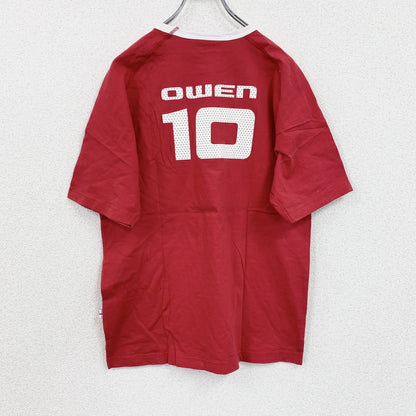 90s　UMBRO　アンブロ　イングランド代表　半袖リンガーTシャツ　ユニフォーム　ゲームシャツ　赤　レッド　Mサイズ