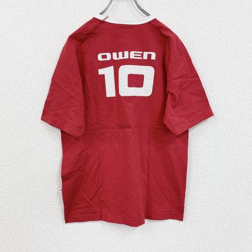 90s　UMBRO　アンブロ　イングランド代表　半袖リンガーTシャツ　ユニフォーム　ゲームシャツ　赤　レッド　Mサイズ