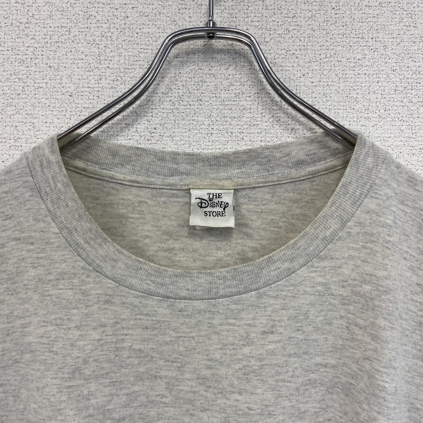 古着 used　THE Disney STORE　半袖オリジナルプリントTシャツ　ミッキー　グレー　クルーネック　XXLサイズ