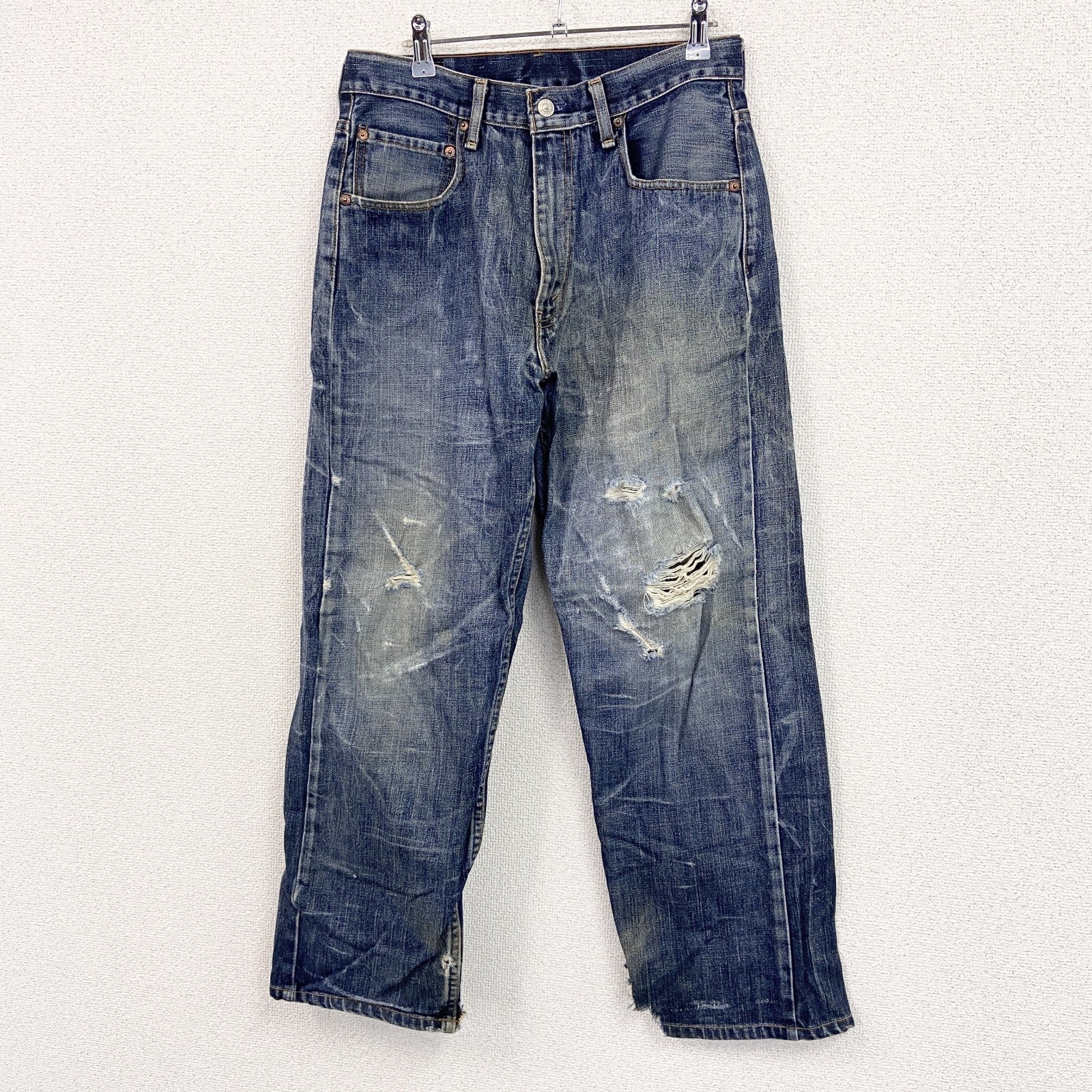 Levi’s　リーバイス　569　ダメージデニムパンツ/ジーンズ　縦落ち　インディゴ　W31サイズ