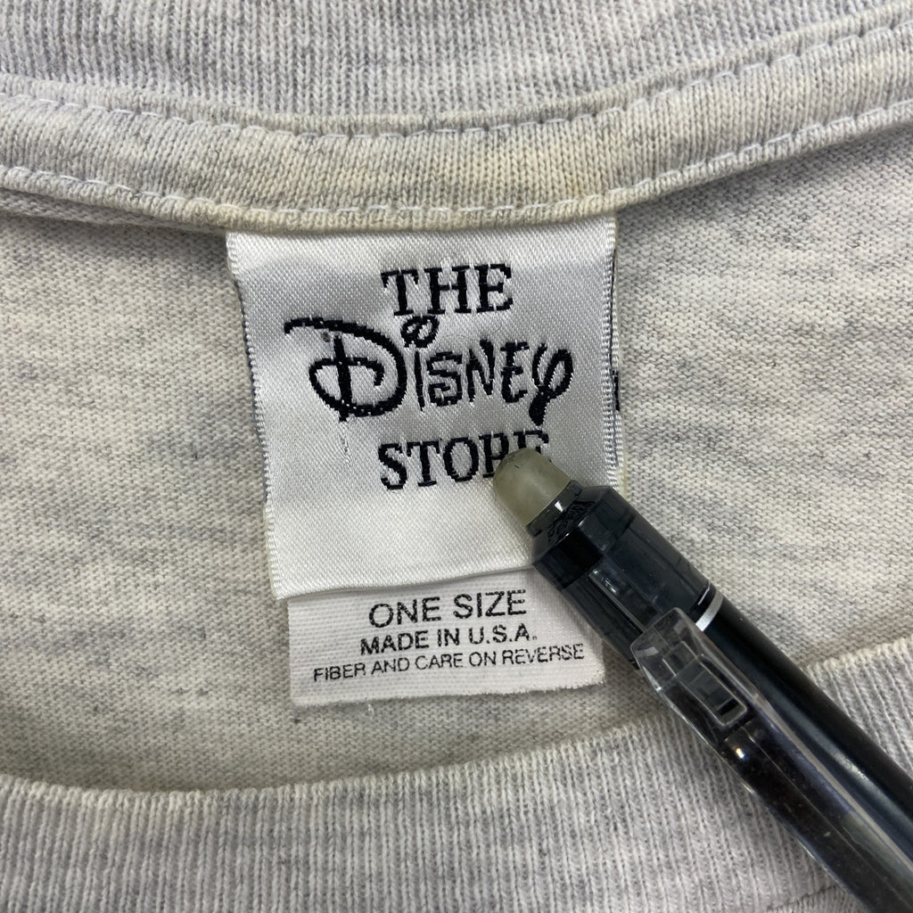 古着 used　THE Disney STORE　半袖オリジナルプリントTシャツ　ミッキー　グレー　クルーネック　XXLサイズ