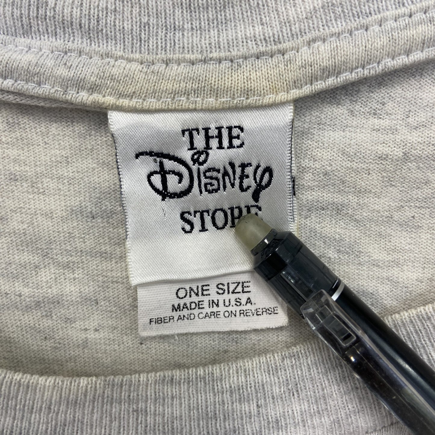 古着 used　THE Disney STORE　半袖オリジナルプリントTシャツ　ミッキー　グレー　クルーネック　XXLサイズ