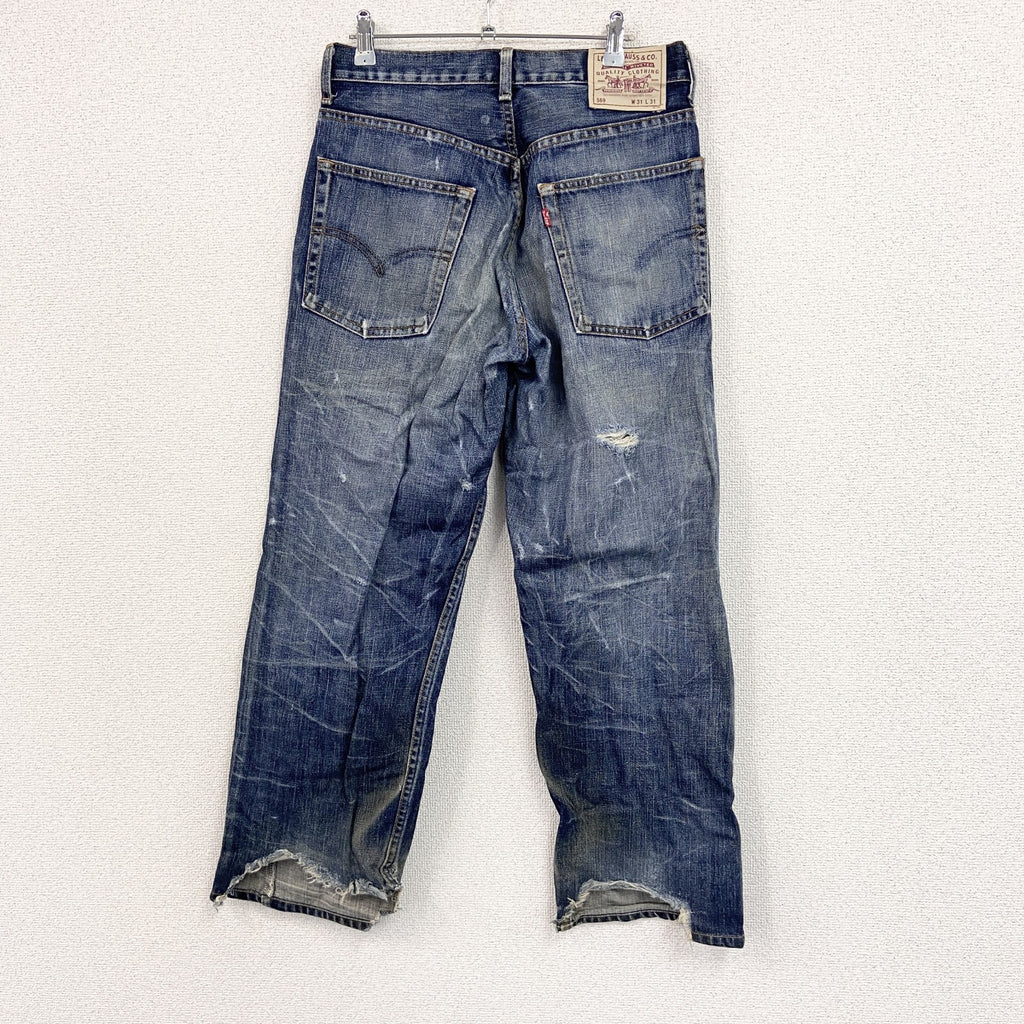 Levi’s　リーバイス　569　ダメージデニムパンツ/ジーンズ　縦落ち　インディゴ　W31サイズ