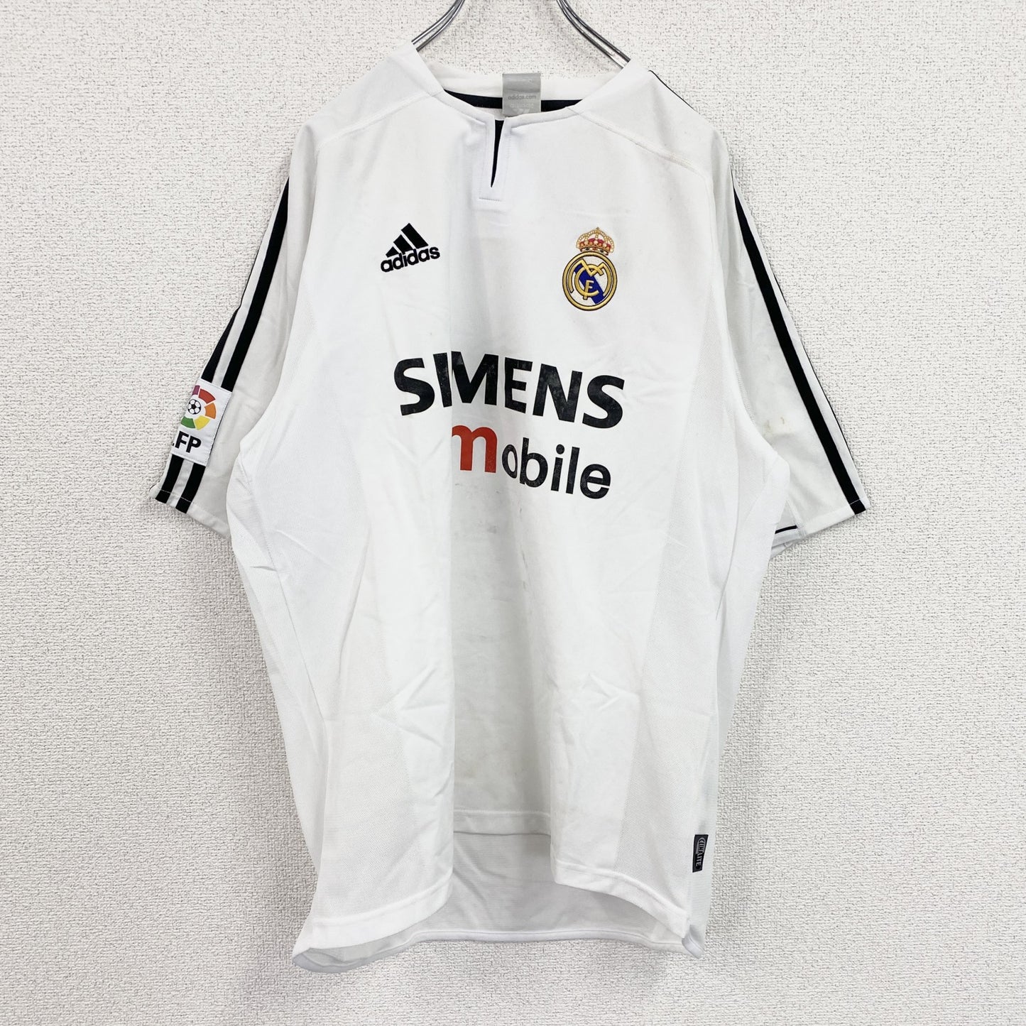 00s　adidas　アディダス　RAUL　ラウール　レアルマドリード　ユニフォーム　ゲームシャツ　白　ホワイト　Lサイズ