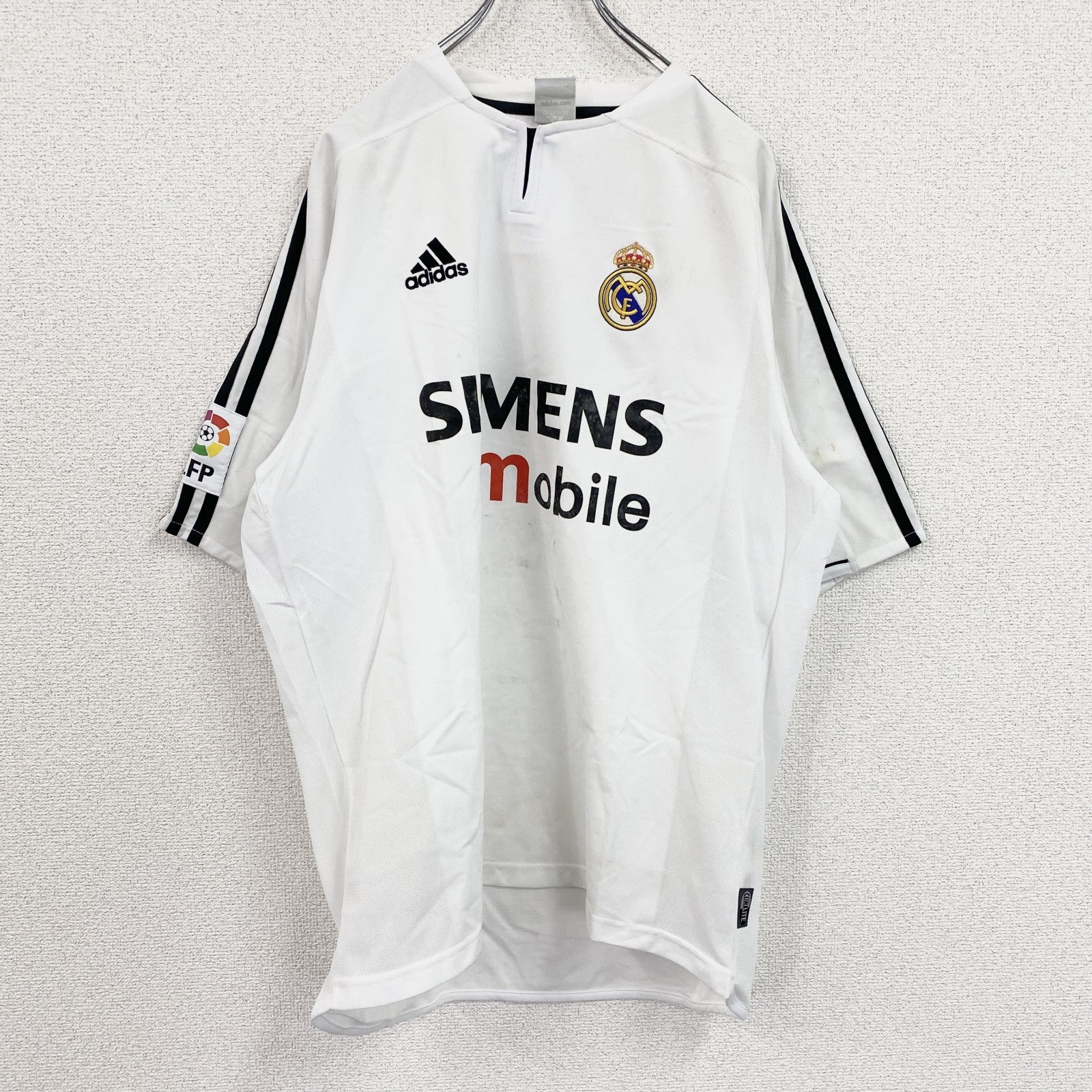 00s　adidas　アディダス　RAUL　ラウール　レアルマドリード　ユニフォーム　ゲームシャツ　白　ホワイト　Lサイズ