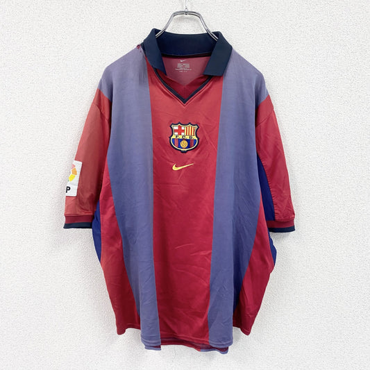 NIKE　ナイキ　FCB　FCバルセロナ　DRI-FIT　ユニフォーム　ゲームシャツ　バイカラー　Lサイズ