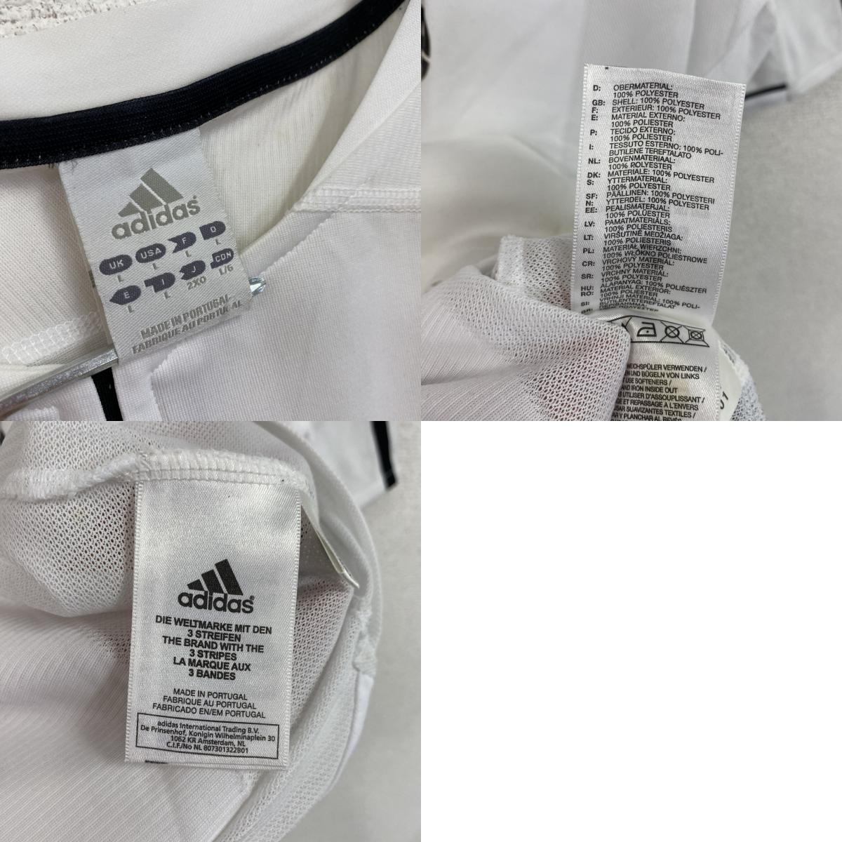 00s　adidas　アディダス　RAUL　ラウール　レアルマドリード　ユニフォーム　ゲームシャツ　白　ホワイト　Lサイズ