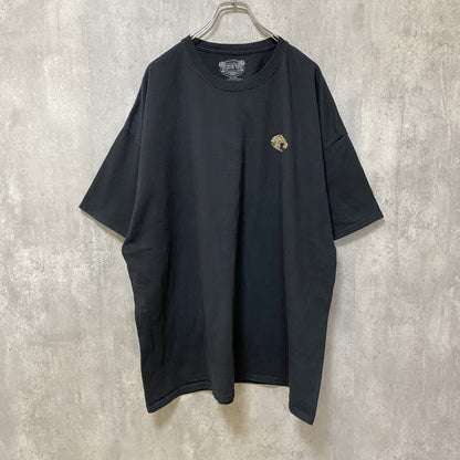 古着 used　COSTA　半袖ワンポイントTシャツ　バックプリント　黒　ブラック　ビッグシルエット　オーバーサイズ　3XLサイズ