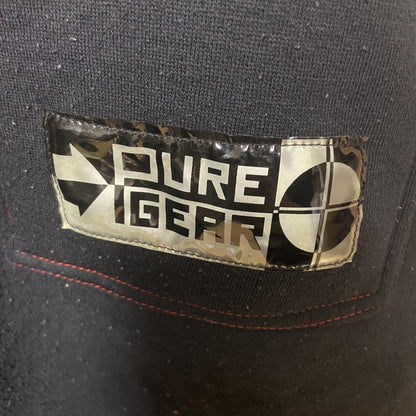 ～90s　PUREGEAR　ハーフジップパーカー　胸ポケット付き　ヴィンテージ　黒　ブラック　赤　レッド　秋冬服