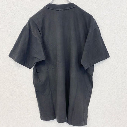 古着 used　半袖プリントTシャツ　英字　灰色　ダークグレー　100%コットン　シングルステッチ　XLサイズ