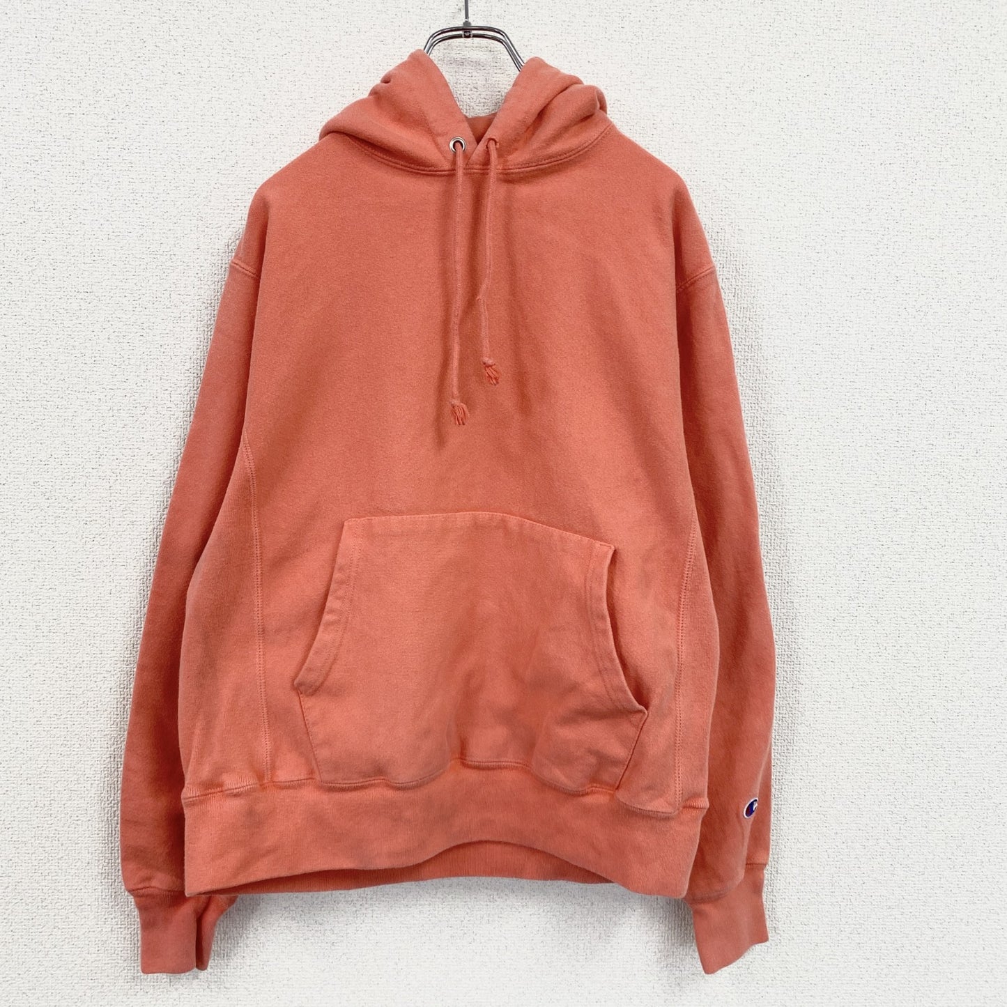 Champion　チャンピオン　リバースウィーブ　スウェットパーカー/フーディー　目無し　サーモンピンク　Mサイズ