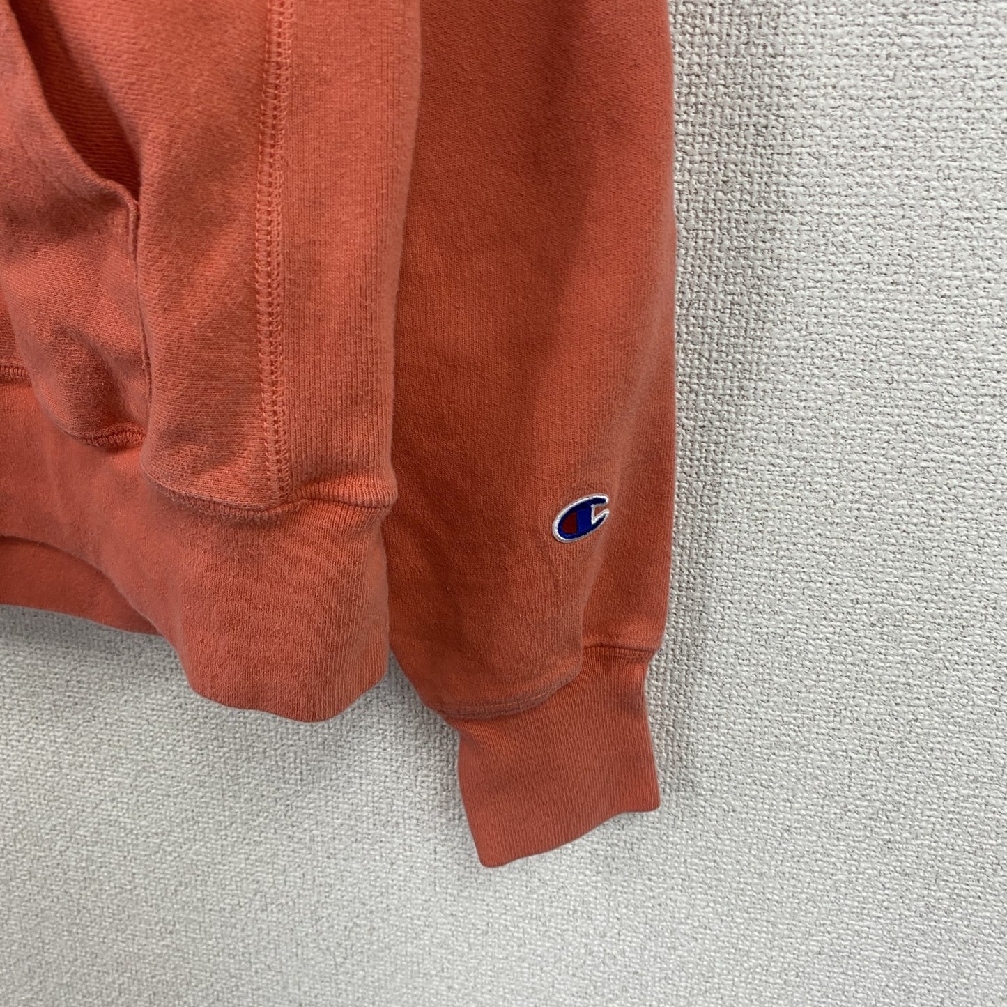 Champion　チャンピオン　リバースウィーブ　スウェットパーカー/フーディー　目無し　サーモンピンク　Mサイズ
