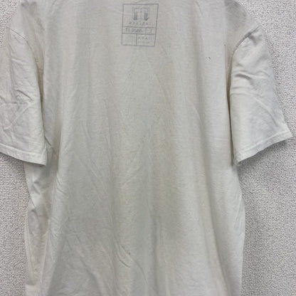 古着 used　THREADS　半袖プリントTシャツ　カジュアルデザイン　近未来　ロボット　レトロ　白　クルーネック　Lサイズ