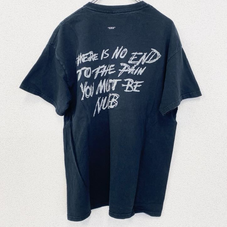 古着 used　半袖音楽プリントTシャツ　XXX tentaction　ラッパー　ラップ　ヒップホップ　黒　ブラック　Lサイズ