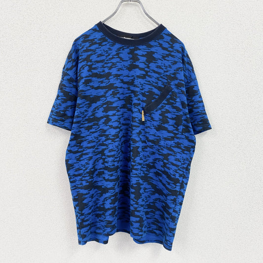 mercibeaucoup　メルシーボークー　半袖Tシャツ　カモフラ　青　ブルー　黒　ブラック　6サイズ