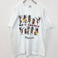 古着 used　ヘインズ　半袖プリントTシャツ　ホワイト　白　ジャマイカ　ジャム　 USA製　シングルステッチ　Lサイズ