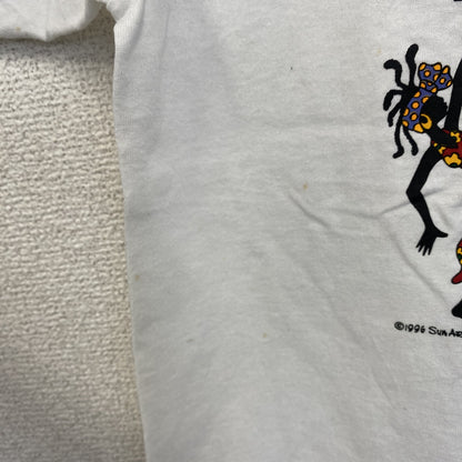 古着 used　ヘインズ　半袖プリントTシャツ　ホワイト　白　ジャマイカ　ジャム　 USA製　シングルステッチ　Lサイズ