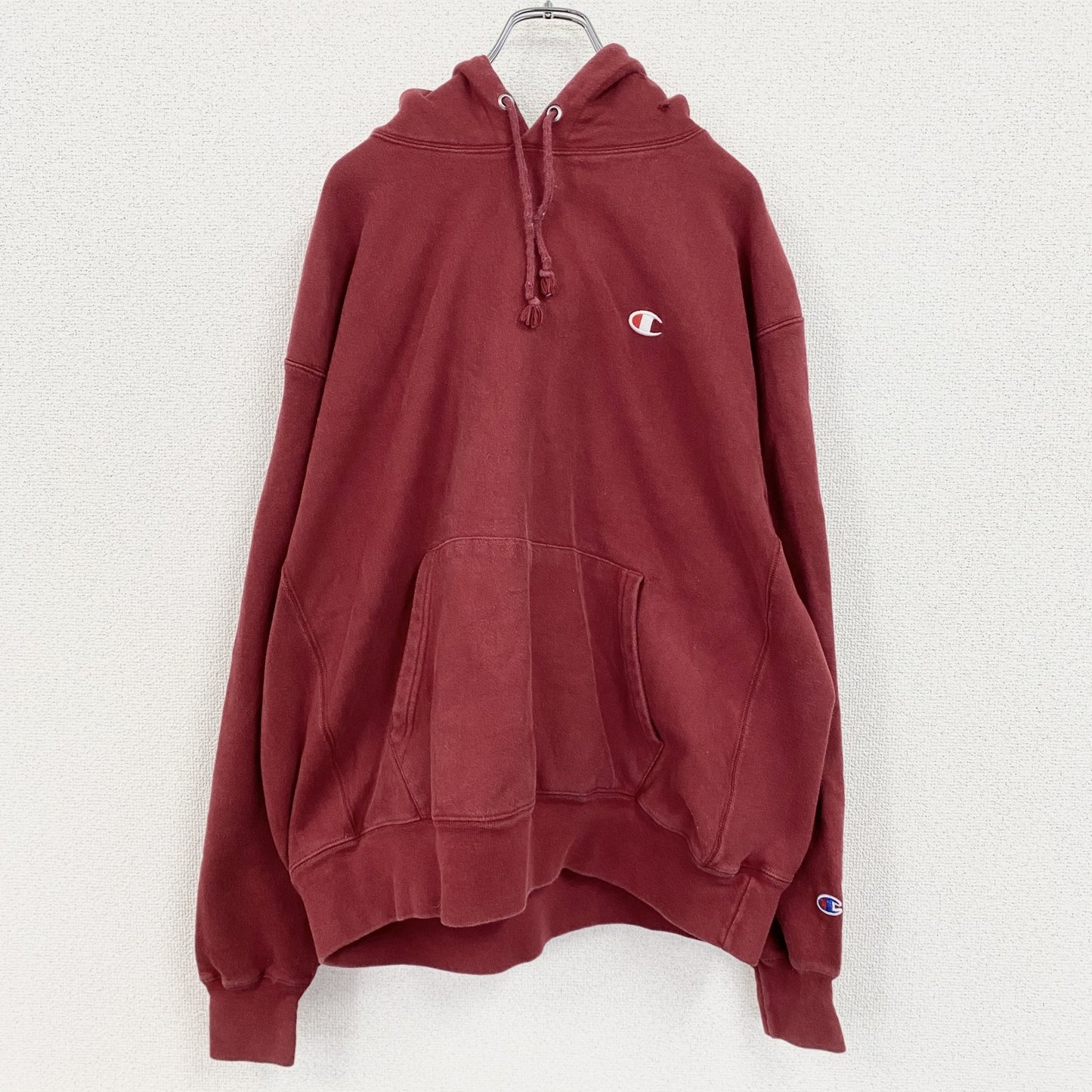 Champion　チャンピオン　リバースウィーブ　スウェットパーカー/フーディー　赤　レッド　XLサイズ
