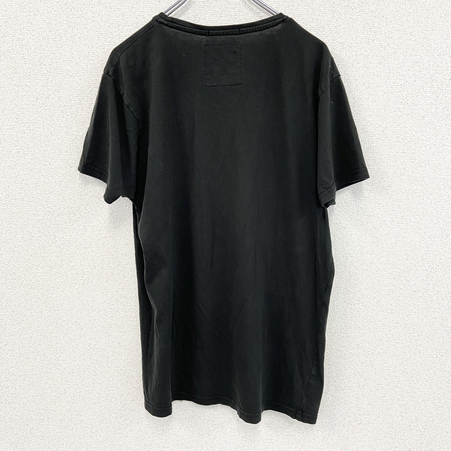 古着 used　M TV　半袖オリジナルプリントTシャツ　カジュアルデザイン　黒　ブラック　レトロ　クルーネック　XLサイズ