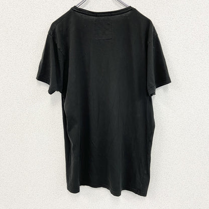 古着 used　M TV　半袖オリジナルプリントTシャツ　カジュアルデザイン　黒　ブラック　レトロ　クルーネック　XLサイズ