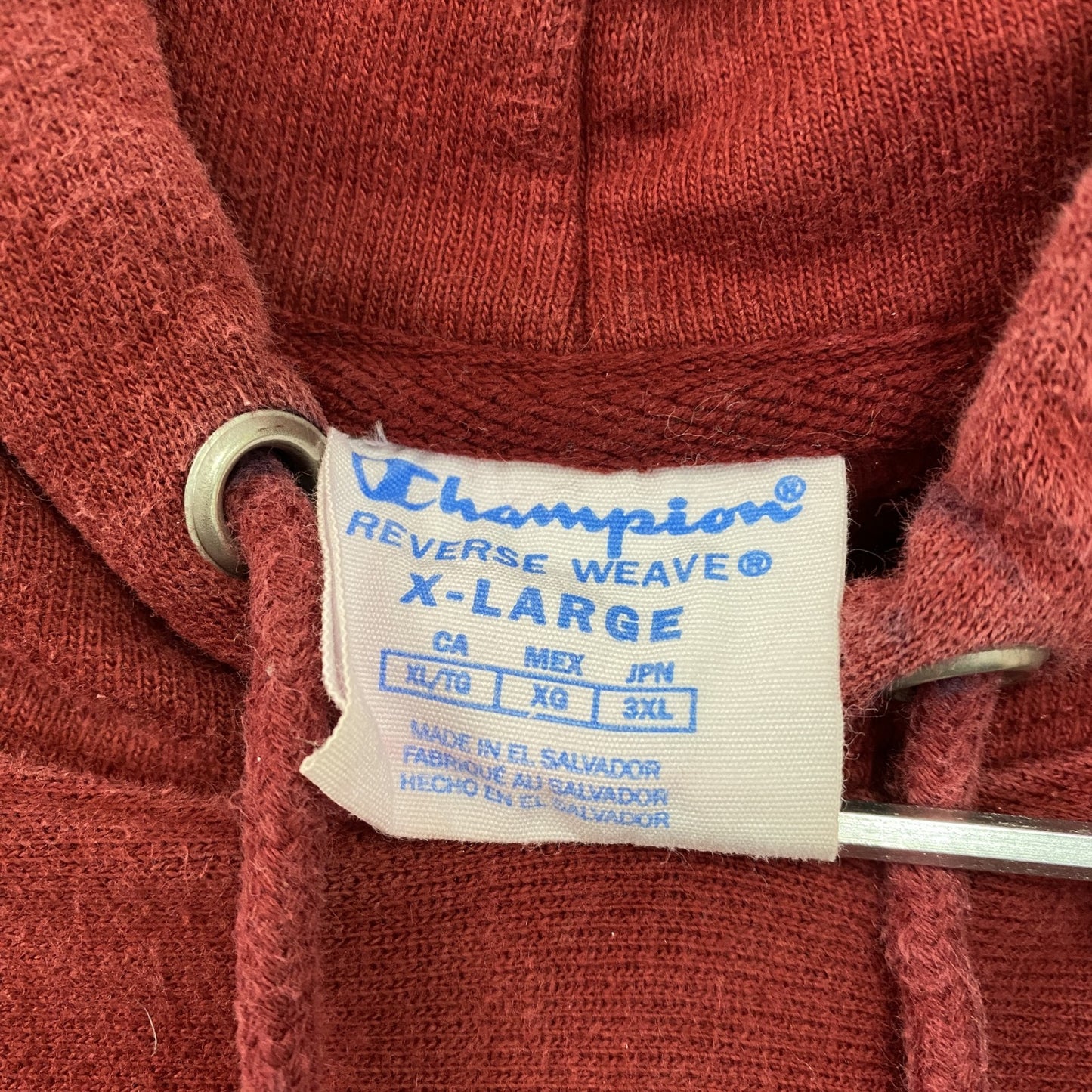 Champion　チャンピオン　リバースウィーブ　スウェットパーカー/フーディー　赤　レッド　XLサイズ